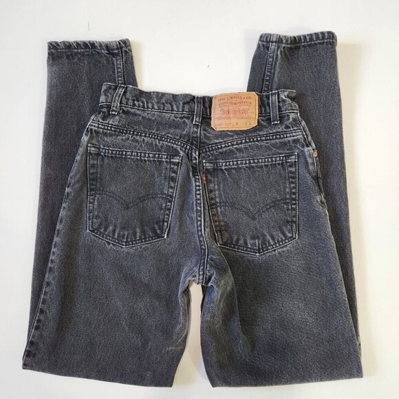 Levi's 550 Vintage 90s Relaxed Fit Jean Womens 9 Black High Rise Tapered 27x32 - Picture 13 of 13